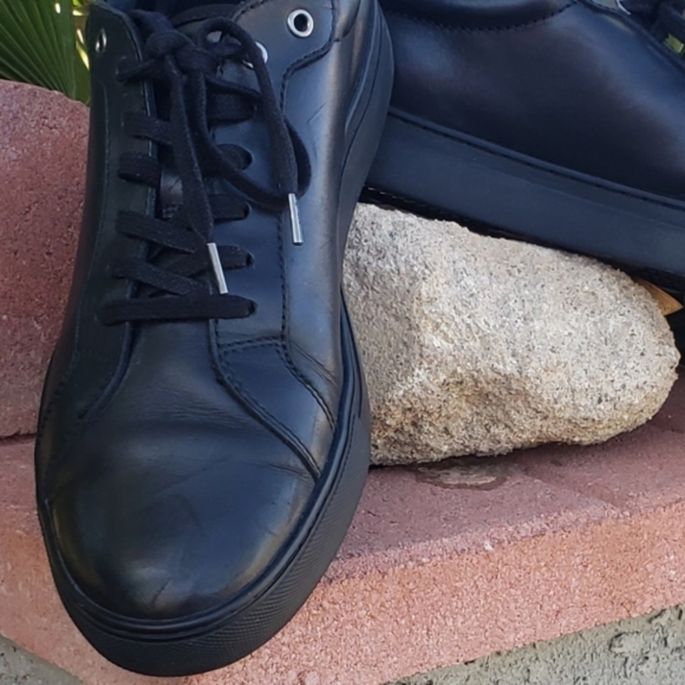 AllSaints Men's Black Low Top Sneaker - Picture 6 of 12